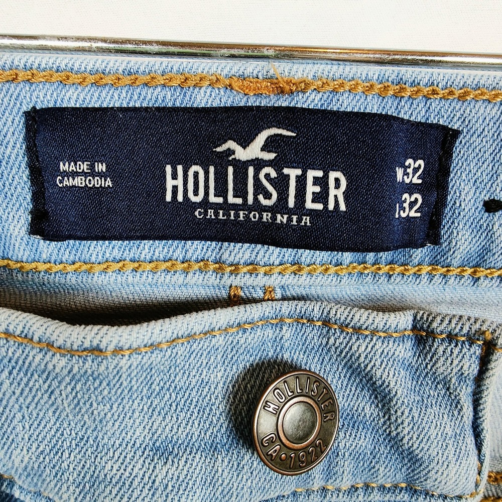 Hollister Skinny Jeans Light Wash Advanced Stretch Blue Denim W32 L32 - Picture 4 of 12